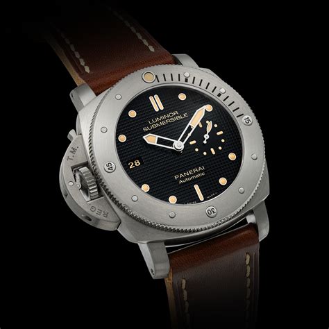 panerai submersible left hand|pre owned panerai submersible.